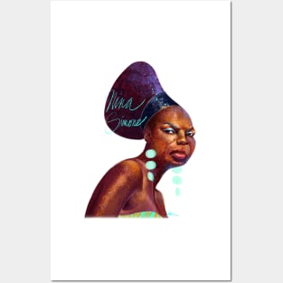 Portrait of Nina Simone Posters and Art